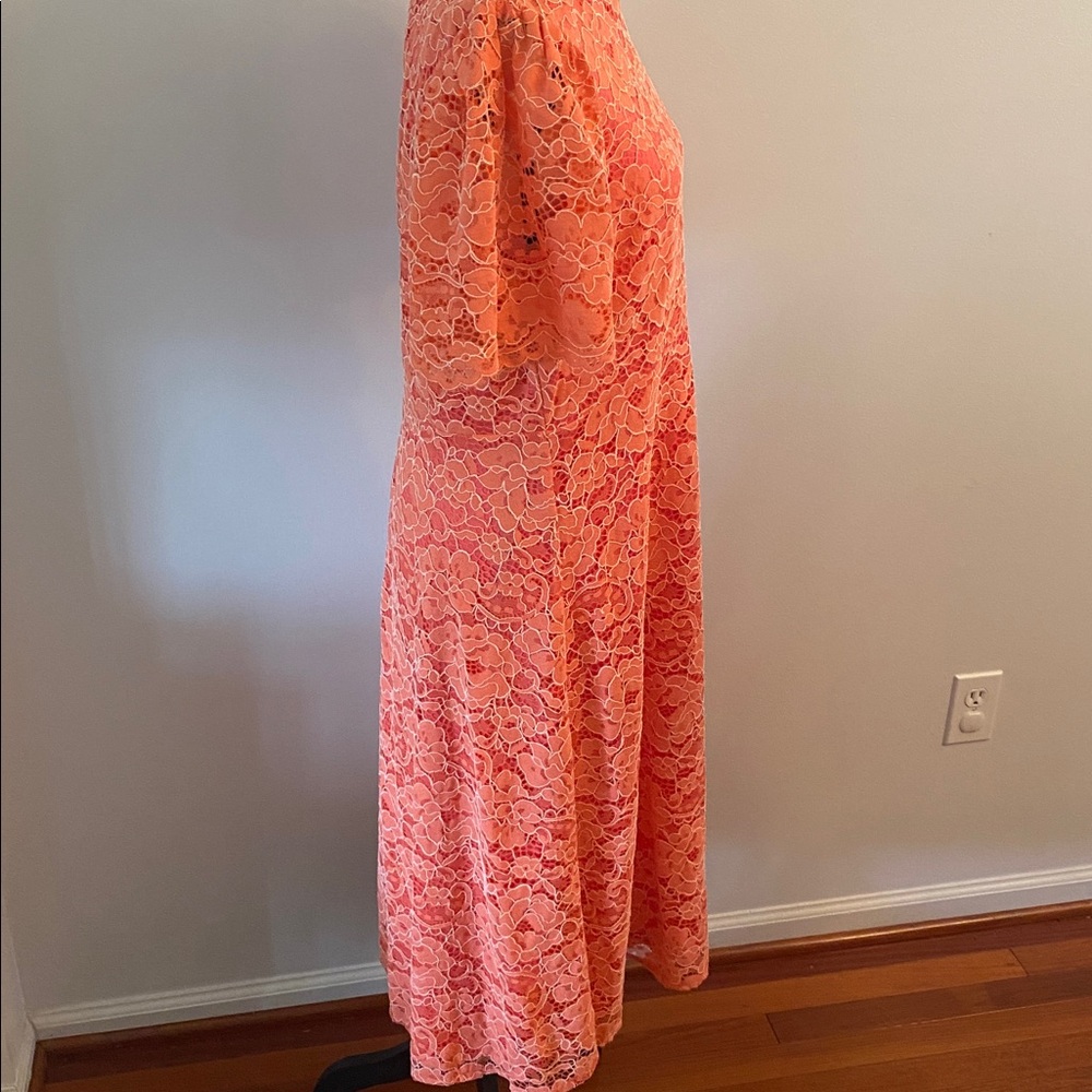 Jessica Howard NWT size 16 PETITE peach/pink lace dress - Picture 3 of 9